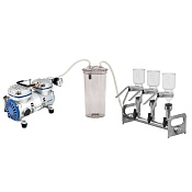 Cистема тестирования с 3-местным манифольдом из нерж. стали, WIGGENS BioVac330B, 167403