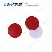 Септы, 13-425, красный PTFE/белый силикон, толщина 1mm, 100/pk, C0000322 AWLSCI