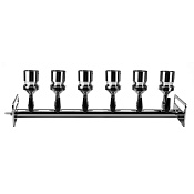 Манифольд нерж. сталь на 6 мест x 300мл, WIGGENS BioVac633, 167101-26