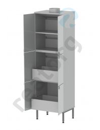 Шкаф для реактивов кислотостойкий Simple pro ЛК-600 ШРП с ящиками