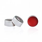 Крышки обжим алюм 11 mm Crimp Cap Red PTFE/White Silicone 1 mm 100pcs/pk, C0000165 ALWSCI