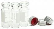 Виалы с обжимными крышками 2ml crmp vl clr slvcap PTFE/si 100/pk, 8010-0195 Agilent