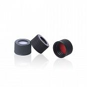 Крышки винт BLACK PP 13-425 Screw Red PTFE/White Silicone Septa 1mm. 100pcs/pk, C0000179 ALWSCI