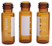 Виалы винтовые темн.стекло Vial,screw,4ml,ambr,WrtOn,100PK, 5067-0247 Agilent