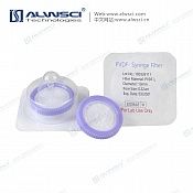 Фильтры шприцевые, 25 мм, гидрофильный PVDF, 0.22мкм, стерил, с внеш кольцом, 50/уп, C0000538 ALWSCI