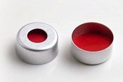 Крышки обжимные с септой 11mm slvr al crmp cap redPTFE spta 100pk, 5181-1210 Agilent