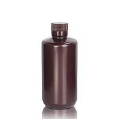 Бутылка, 1000 мл, PP, для реагентов, узкое горло, янтарная, нестерил, 50/уп, PK00473