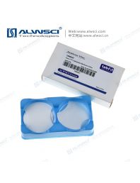 47mm PTFE Hydrophobic Membrane 0.22um. 100pcs/pk.